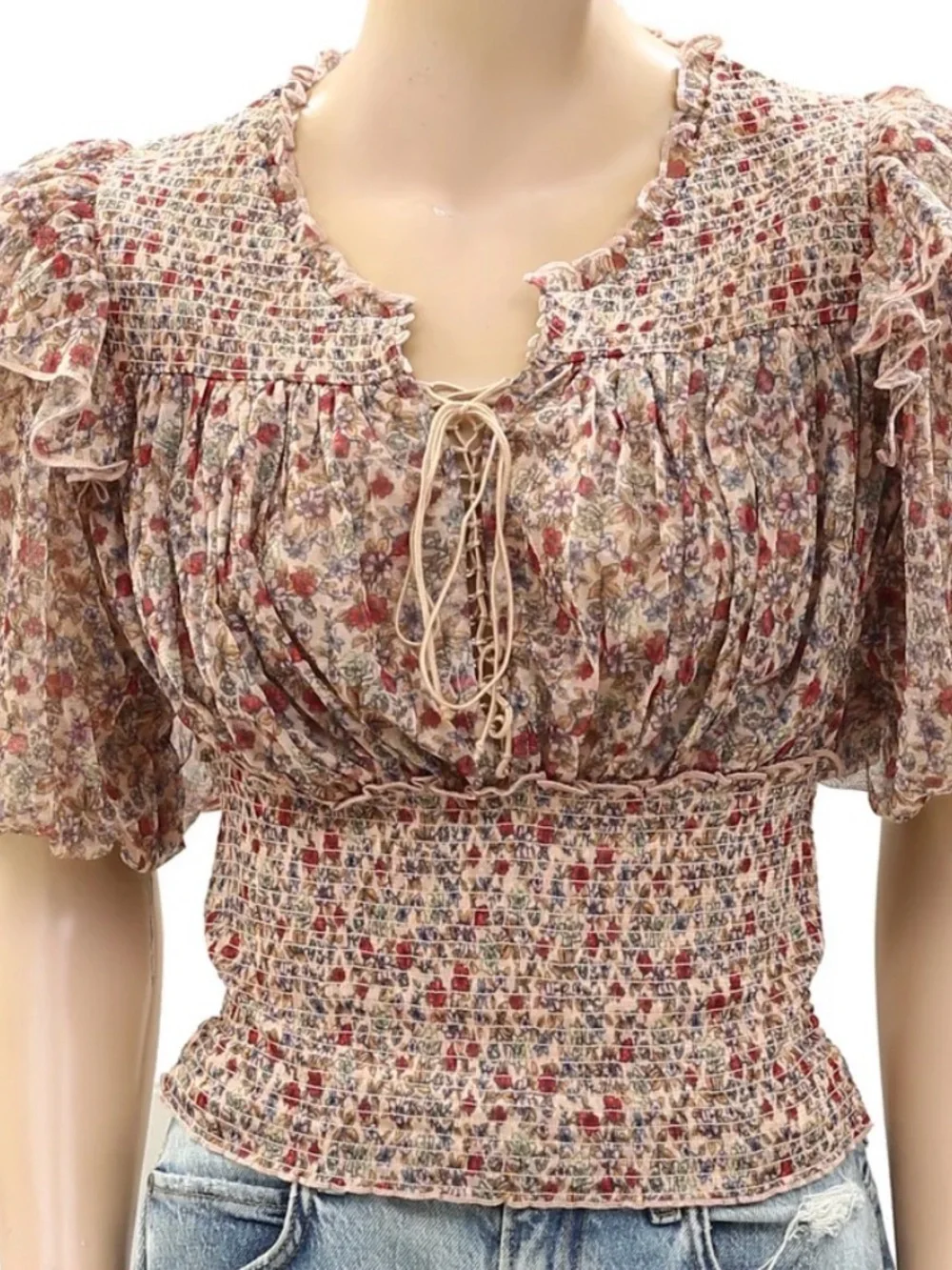 Free People ruffle blouse